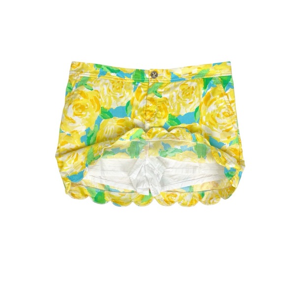 Lilly Pulitzer Colette Skort Sunglow Yellow Floral Scallop Edge Size 12 - Picture 5 of 8